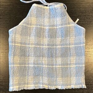 American Eagle Outfitters Sky Blue Textured Shirt